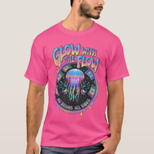 Leuchte im Takt der Qualle Vaporwave Ästhetik T-Shirt