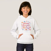 Leuchte immer hell Kinder Pullover Hoodie (Vorne ganz)