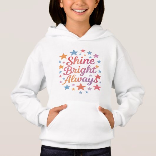 Leuchte immer hell Kinder Pullover Hoodie (Vorderseite)