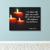 Leuchte meine Kerze mit gepackten Canvas. Leinwanddruck (Insitu (Holzboden))