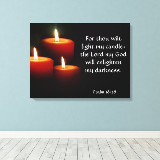 Leuchte meine Kerze mit gepackten Canvas. Leinwanddruck (Insitu (Holzboden))