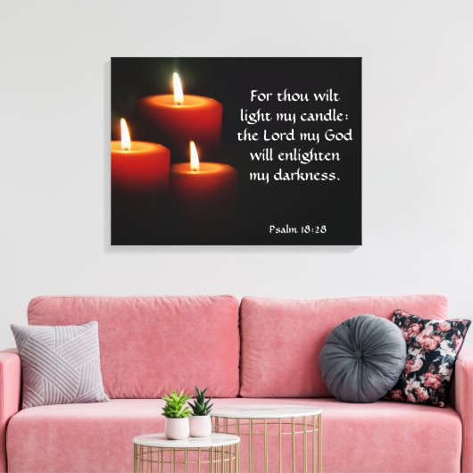 Leuchte meine Kerze mit gepackten Canvas. Leinwanddruck (Insitu (Wohnzimmer))