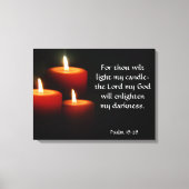 Leuchte meine Kerze mit gepackten Canvas. Leinwanddruck (Vorderseite)