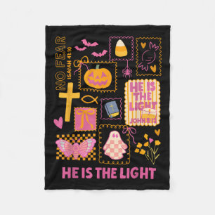 Leuchte mit dem Licht Jesu Christliches Halloween Fleecedecke