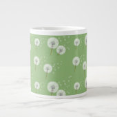 Leuchte Muster auf grünem Hintergrund Jumbo-Tasse (Vorderseite)