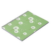 Leuchte Muster auf grünem Hintergrund Notizblock (Linke Seite)