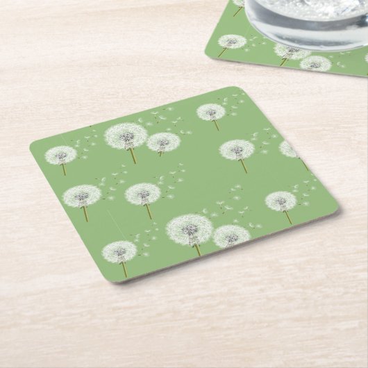 Leuchte Muster auf grünem Hintergrund Rechteckiger Pappuntersetzer (angewinkelt)