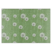 Leuchte Muster auf grünem Hintergrund Schneidebrett (Vorderseite)