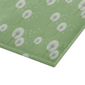 Leuchte Muster auf grünem Hintergrund Schneidebrett (Ecke)