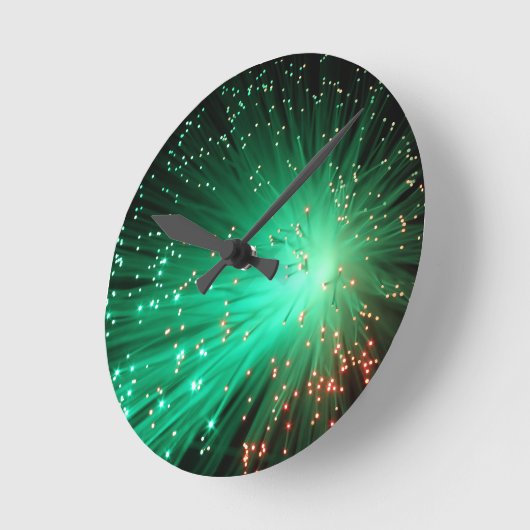 Leuchte optische Fasern Runde Wanduhr (Winkel)
