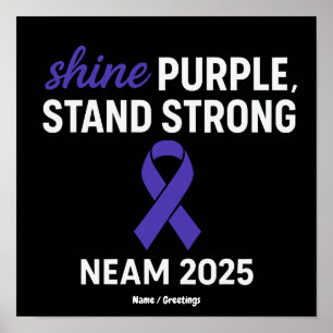 Leuchte Violett Steh Stark NEAM 2025 Epilepsie Poster