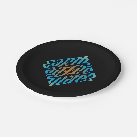 Leuchtelemente Pappteller (Schrägansicht)