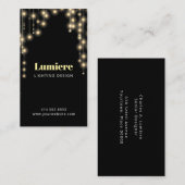 Leuchten auf schwarz visitenkarte (Vorne/Hinten)