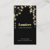 Leuchten auf schwarz visitenkarte (Vorderseite)