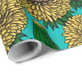 Leuchten auf Türkis Geschenkpapier (Rolleneckpunkt)