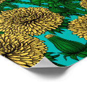 Leuchten auf Türkis Poster (Ecke)