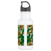 Leuchten auf Weiß Edelstahlflasche (Rückseite)