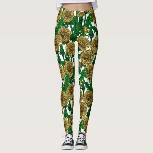 Leuchten auf Weiß Leggings (Vorderseite)