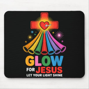 Leuchten für Jesus Christlicher Glaube Mousepad