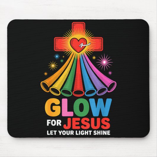 Leuchten für Jesus Christlicher Glaube Mousepad (Vorne)