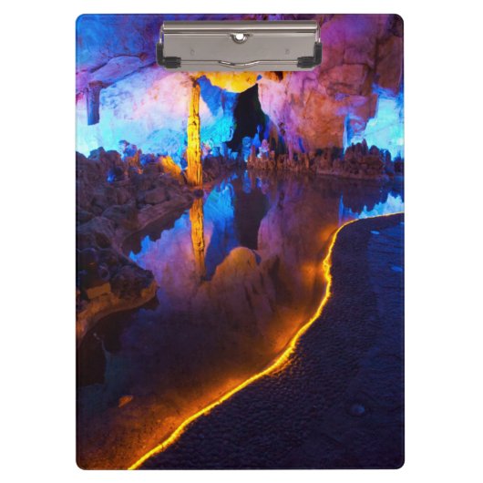 Leuchten in der Reed Flute Höhle, China Klemmbrett (Vorderseite)