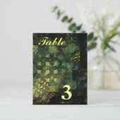 Leuchten in der Tischnummer Postkarte (Stehend Vorderseite)