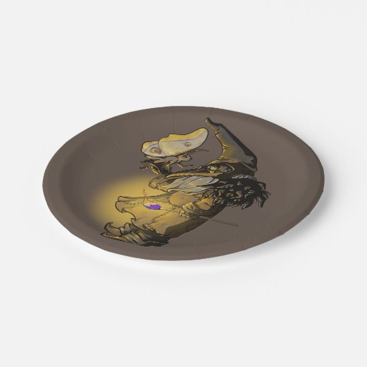 Leuchten Pappteller (Schrägansicht)