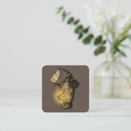 Leuchten Quadratische Visitenkarte (Stehend Vorderseite)