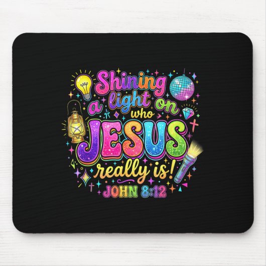 Leuchten Sie auf, wer Jesus VBS 2026 Urlaub Mousepad (Vorne)