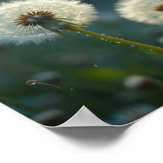 Leuchten Uhren machen einen Wunsch Poster (Ecke)