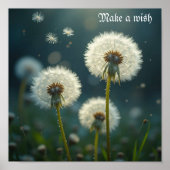 Leuchten Uhren machen einen Wunsch Poster (Vorne)