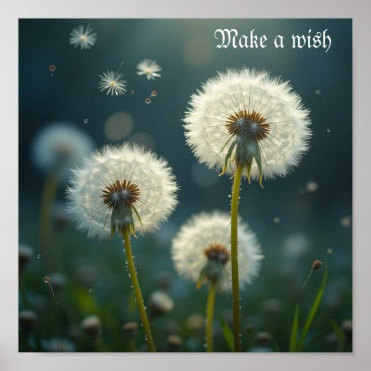 Leuchten Uhren machen einen Wunsch Poster (Vorne)