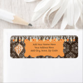 Leuchten und Schneeflocken Weihnachtsadresse Label (Insitu)