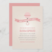 LEUCHTEND | BABY SHOWER EINLADUNGEN (Vorne/Hinten)