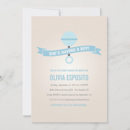 LEUCHTEND | BABY SHOWER EINLADUNGEN (Vorderseite)