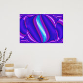 Leuchtend Blau Poster (Küche)