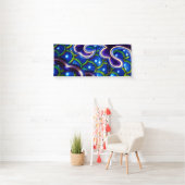 Leuchtend blaue Schuppen Banner (Insitu)