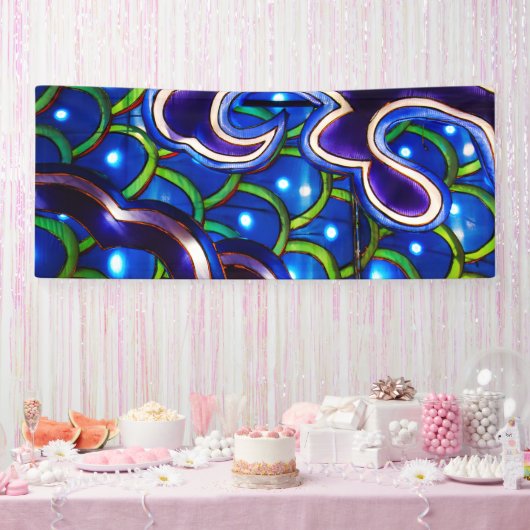 Leuchtend blaue Schuppen Banner (Party)