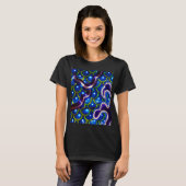 Leuchtend blaue Schuppen T-Shirt (Vorne ganz)