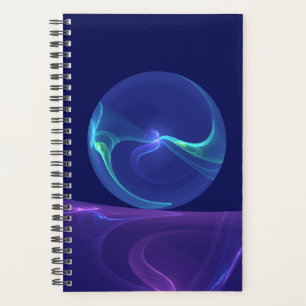 Leuchtend Blaue Violette Traum Abstrakt Fraktal Ku Planer