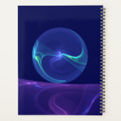 Leuchtend Blaue Violette Traum Abstrakt Fraktal Ku Planer (Rückseite)