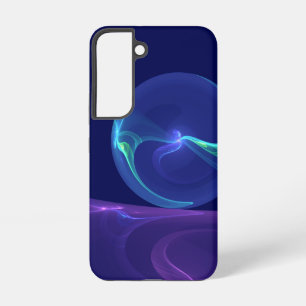 Leuchtend blaue violette Traum-Abstrakte Fraktal-K Samsung Galaxy Hülle