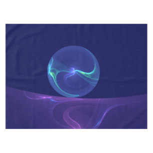 Leuchtend blaue violette Traum-Abstrakte Fraktal-K Tischdecke