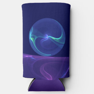 Leuchtend blaue, violette Traum-Abstrakte Fraktal- Selters Dosenkühler