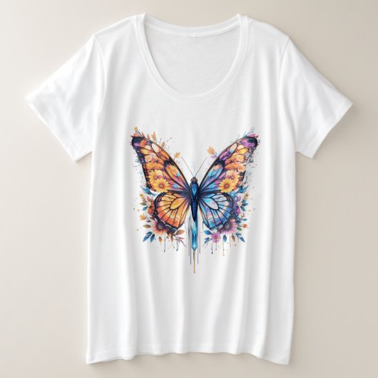 Leuchtend blühend große größe T-Shirt (Design vorne)