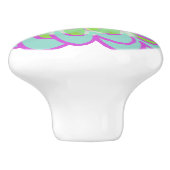 leuchtend blühend sukkulent keramikknauf (Seitenansicht)