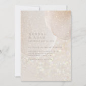 Leuchtend Blush Pink Fawn Crystal Shimmer Hochzeit Einladung (Vorderseite)