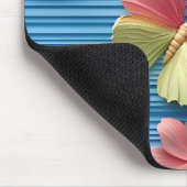 LEUCHTEND BUNTE BLUMEN UND SCHMETTERLINGE MOUSEPAD (Ecke)