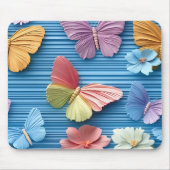 LEUCHTEND BUNTE BLUMEN UND SCHMETTERLINGE MOUSEPAD (Vorne)
