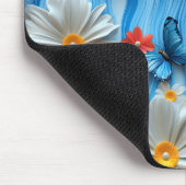 LEUCHTEND BUNTE BLUMEN UND SCHMETTERLINGE MOUSEPAD (Ecke)